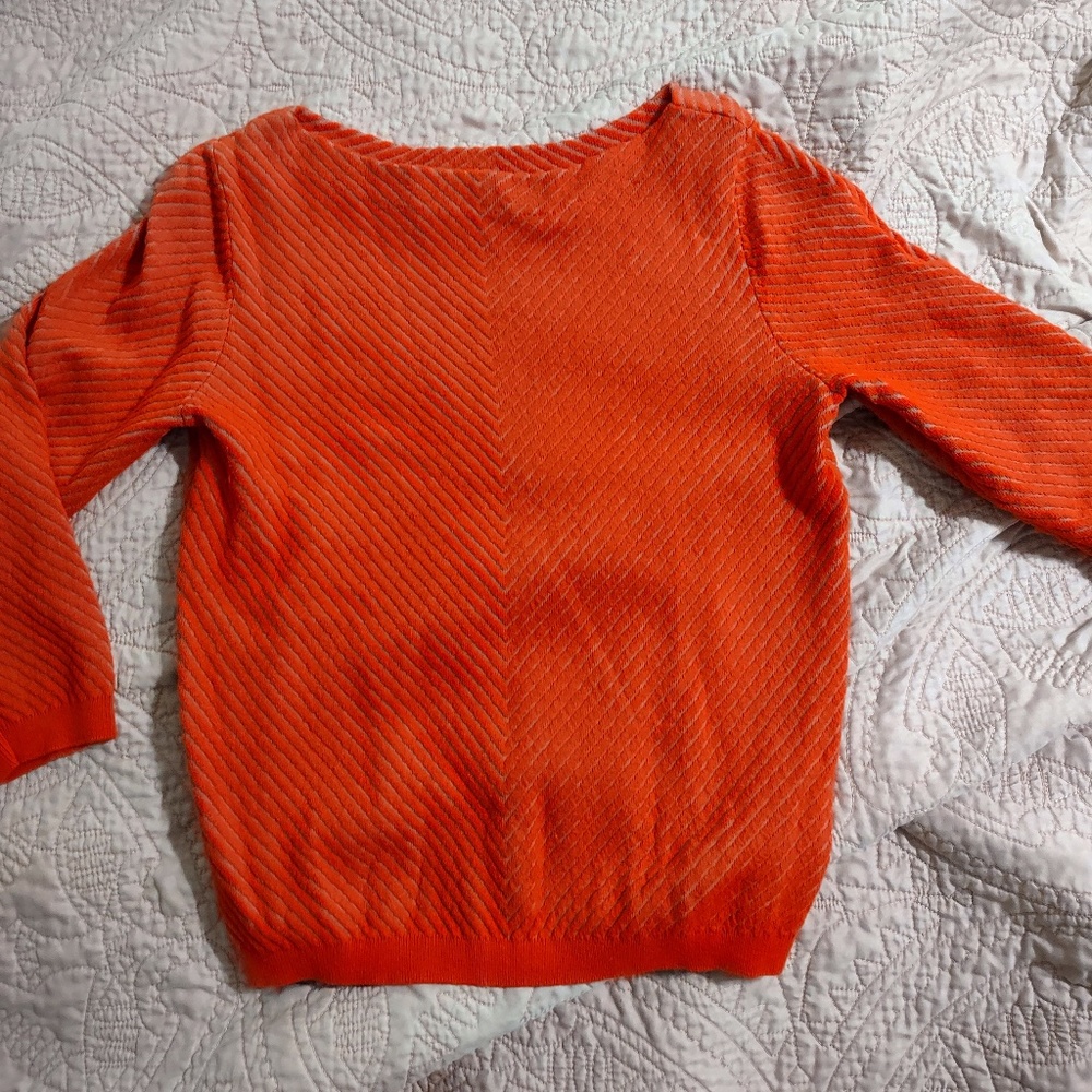 Orange Ribbed Sweater